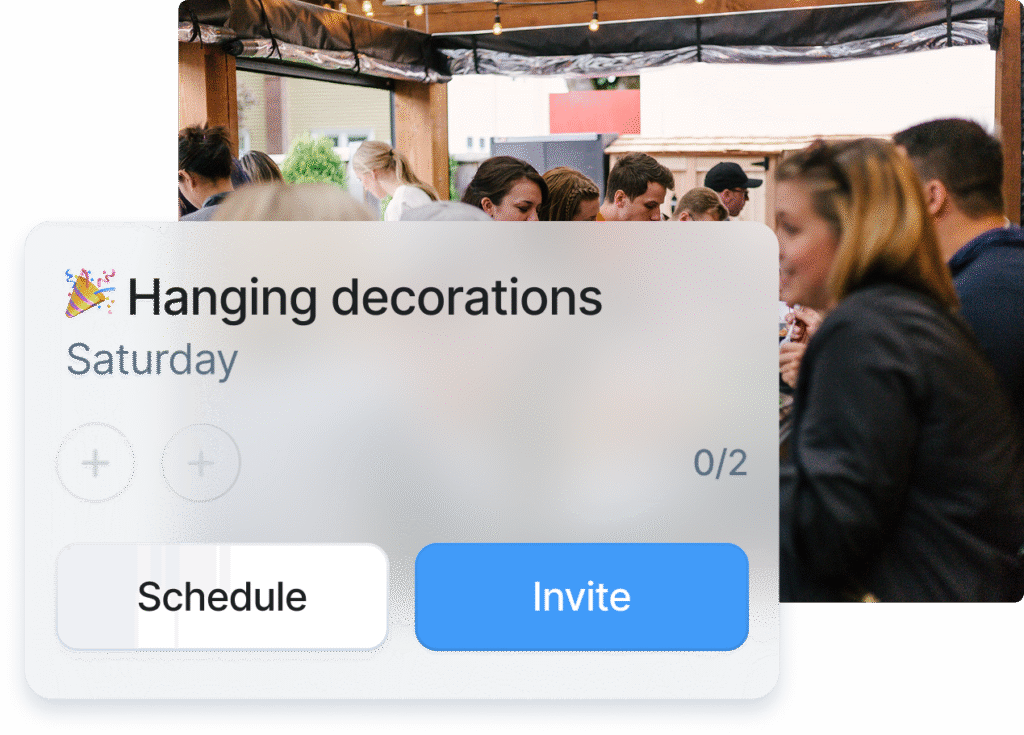 Inviter et planifier des membres dans l'application Socie Tasks